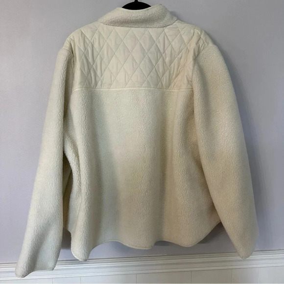 Barbour Aspen Plus Size Fleece Women’s Cream Jacket with Pockets Size 3X NWT - Picture 9 of 9